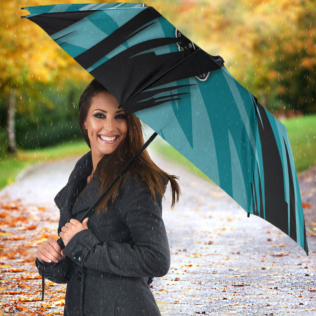 Port Adelaide Power Australian Football Umbrella Powerful Superhero Mascot - Bold Team Colors