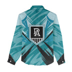 Port Adelaide Power Australian Football Women Casual Shirt Powerful Superhero Mascot - Bold Team Colors