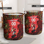 Personalized Melbourne Renegades Cricket Laundry Basket Hippie Psychedelic Pattern Vibrant Mandala Art Style