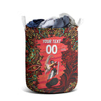 Personalized Melbourne Renegades Cricket Laundry Basket Hippie Psychedelic Pattern Vibrant Mandala Art Style