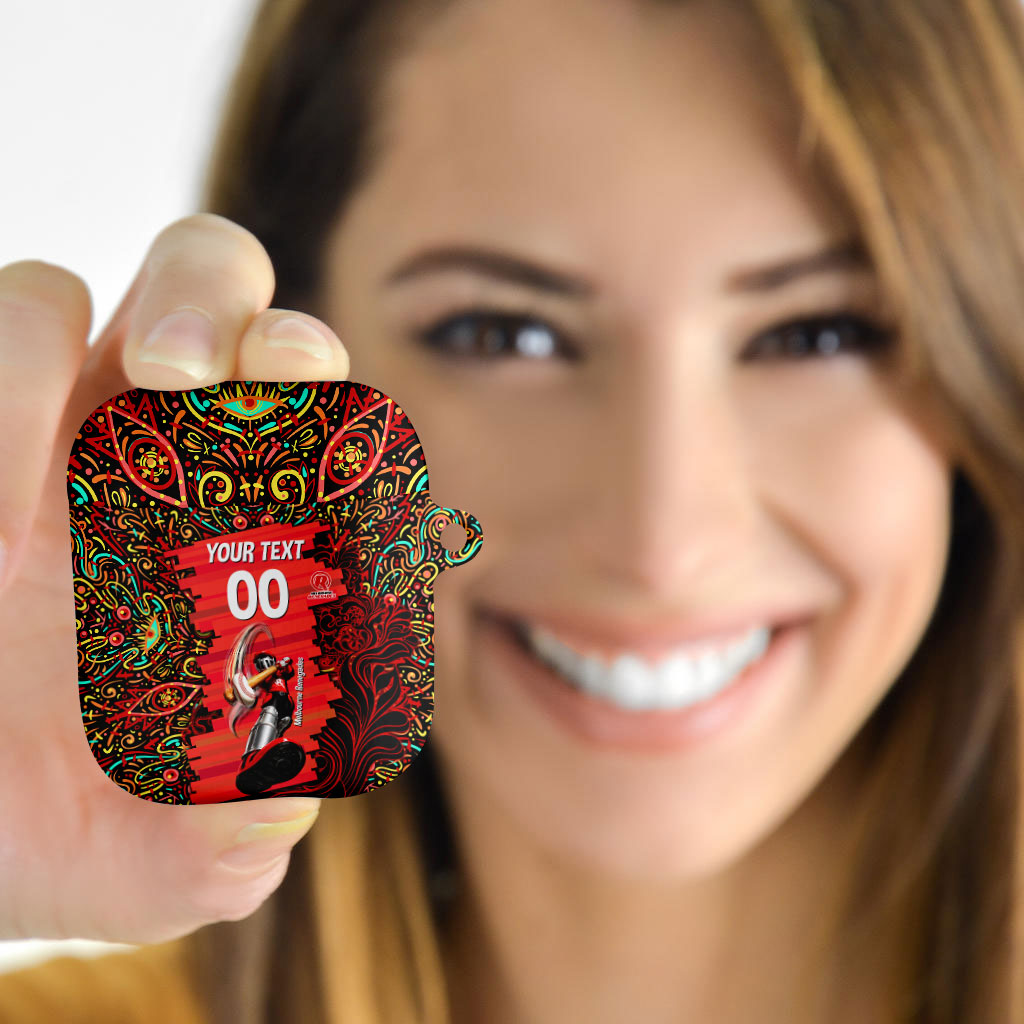 Personalized Melbourne Renegades Cricket AirPods Case Hippie Psychedelic Pattern Vibrant Mandala Art Style