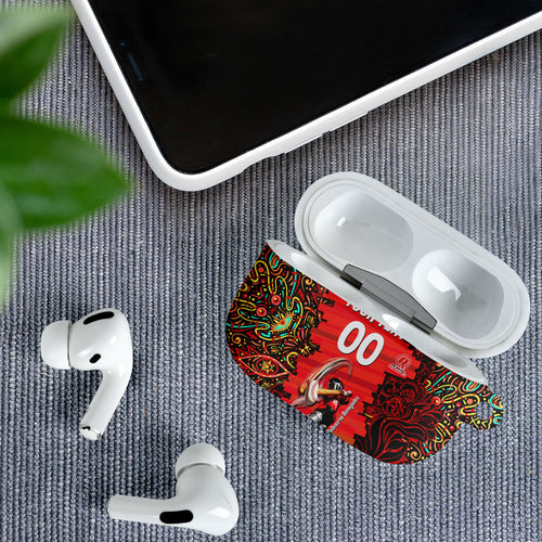 Personalized Melbourne Renegades Cricket AirPods Case Hippie Psychedelic Pattern Vibrant Mandala Art Style