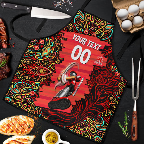 Personalized Melbourne Renegades Cricket Apron Hippie Psychedelic Pattern Vibrant Mandala Art Style