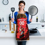 Personalized Melbourne Renegades Cricket Apron Hippie Psychedelic Pattern Vibrant Mandala Art Style
