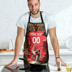 Personalized Melbourne Renegades Cricket Apron Hippie Psychedelic Pattern Vibrant Mandala Art Style