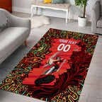 Personalized Melbourne Renegades Cricket Area Rug Hippie Psychedelic Pattern Vibrant Mandala Art Style