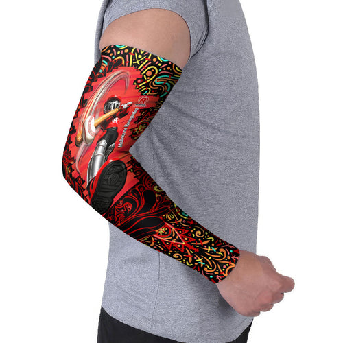Personalized Melbourne Renegades Cricket Arm Sleeves Hippie Psychedelic Pattern Vibrant Mandala Art Style