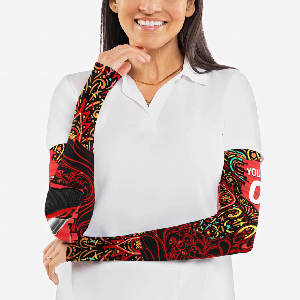 Personalized Melbourne Renegades Cricket Arm Sleeves Hippie Psychedelic Pattern Vibrant Mandala Art Style