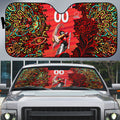 Personalized Melbourne Renegades Cricket Auto Sun Shade Hippie Psychedelic Pattern Vibrant Mandala Art Style