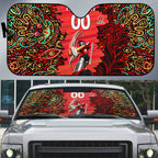 Personalized Melbourne Renegades Cricket Auto Sun Shade Hippie Psychedelic Pattern Vibrant Mandala Art Style