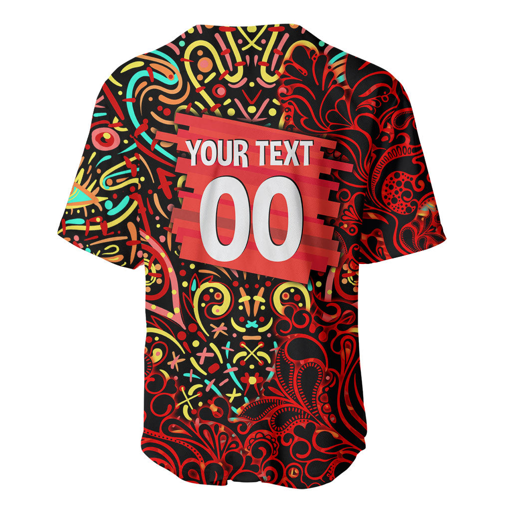 Personalized Melbourne Renegades Cricket Baseball Jersey Hippie Psychedelic Pattern Vibrant Mandala Art Style