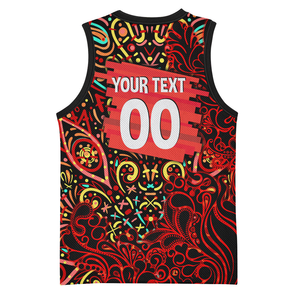 Personalized Melbourne Renegades Cricket Basketball Jersey Hippie Psychedelic Pattern Vibrant Mandala Art Style