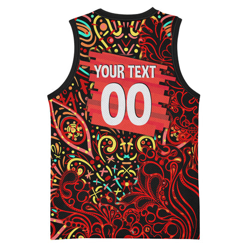 Personalized Melbourne Renegades Cricket Basketball Jersey Hippie Psychedelic Pattern Vibrant Mandala Art Style