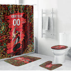 Personalized Melbourne Renegades Cricket Bathroom Set Hippie Psychedelic Pattern Vibrant Mandala Art Style