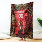 Personalized Melbourne Renegades Cricket Blanket Hippie Psychedelic Pattern Vibrant Mandala Art Style