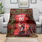 Personalized Melbourne Renegades Cricket Blanket Hippie Psychedelic Pattern Vibrant Mandala Art Style