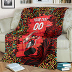 Personalized Melbourne Renegades Cricket Blanket Hippie Psychedelic Pattern Vibrant Mandala Art Style