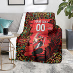 Personalized Melbourne Renegades Cricket Blanket Hippie Psychedelic Pattern Vibrant Mandala Art Style