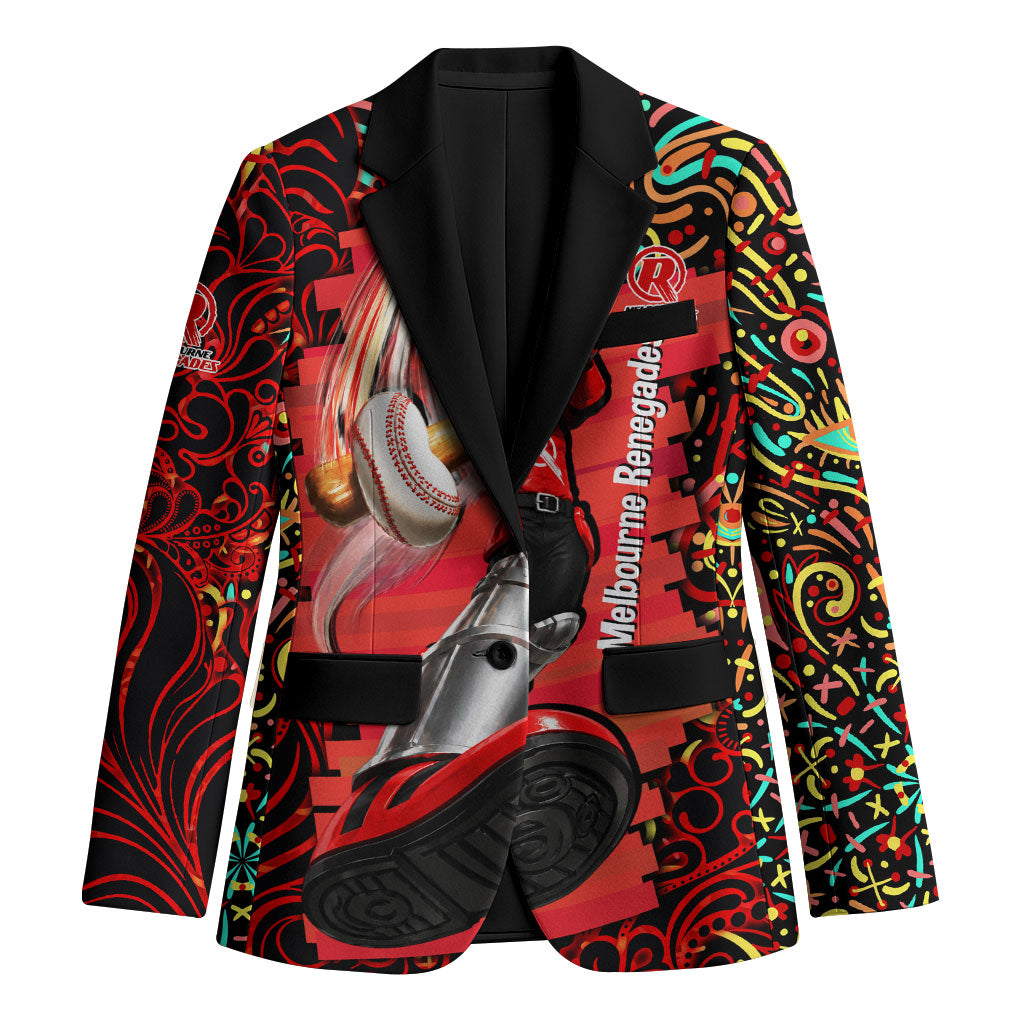 Personalized Melbourne Renegades Cricket Blazer Hippie Psychedelic Pattern Vibrant Mandala Art Style
