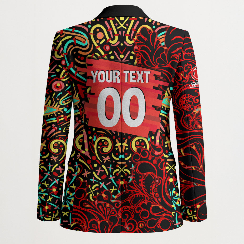 Personalized Melbourne Renegades Cricket Blazer Hippie Psychedelic Pattern Vibrant Mandala Art Style