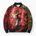 Personalized Melbourne Renegades Cricket Bomber Puffer Jacket Hippie Psychedelic Pattern Vibrant Mandala Art Style