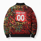 Personalized Melbourne Renegades Cricket Bomber Puffer Jacket Hippie Psychedelic Pattern Vibrant Mandala Art Style