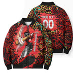 Personalized Melbourne Renegades Cricket Bomber Puffer Jacket Hippie Psychedelic Pattern Vibrant Mandala Art Style