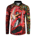 Personalized Melbourne Renegades Cricket Button Sweatshirt Hippie Psychedelic Pattern Vibrant Mandala Art Style