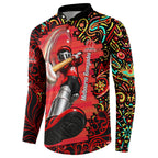 Personalized Melbourne Renegades Cricket Button Sweatshirt Hippie Psychedelic Pattern Vibrant Mandala Art Style