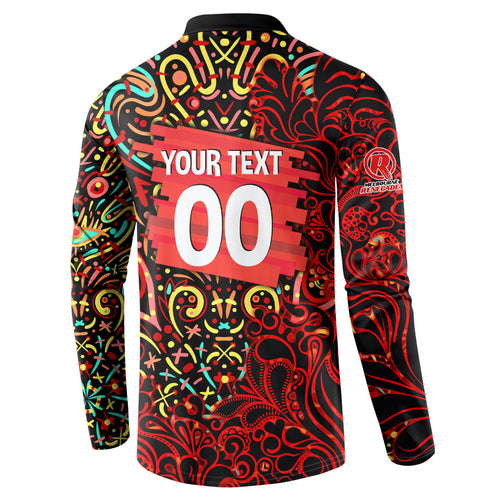 Personalized Melbourne Renegades Cricket Button Sweatshirt Hippie Psychedelic Pattern Vibrant Mandala Art Style