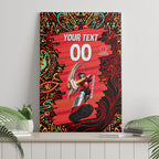 Personalized Melbourne Renegades Cricket Canvas Wall Art Hippie Psychedelic Pattern Vibrant Mandala Art Style