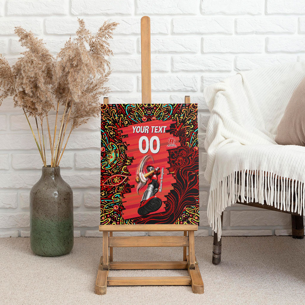 Personalized Melbourne Renegades Cricket Canvas Wall Art Hippie Psychedelic Pattern Vibrant Mandala Art Style