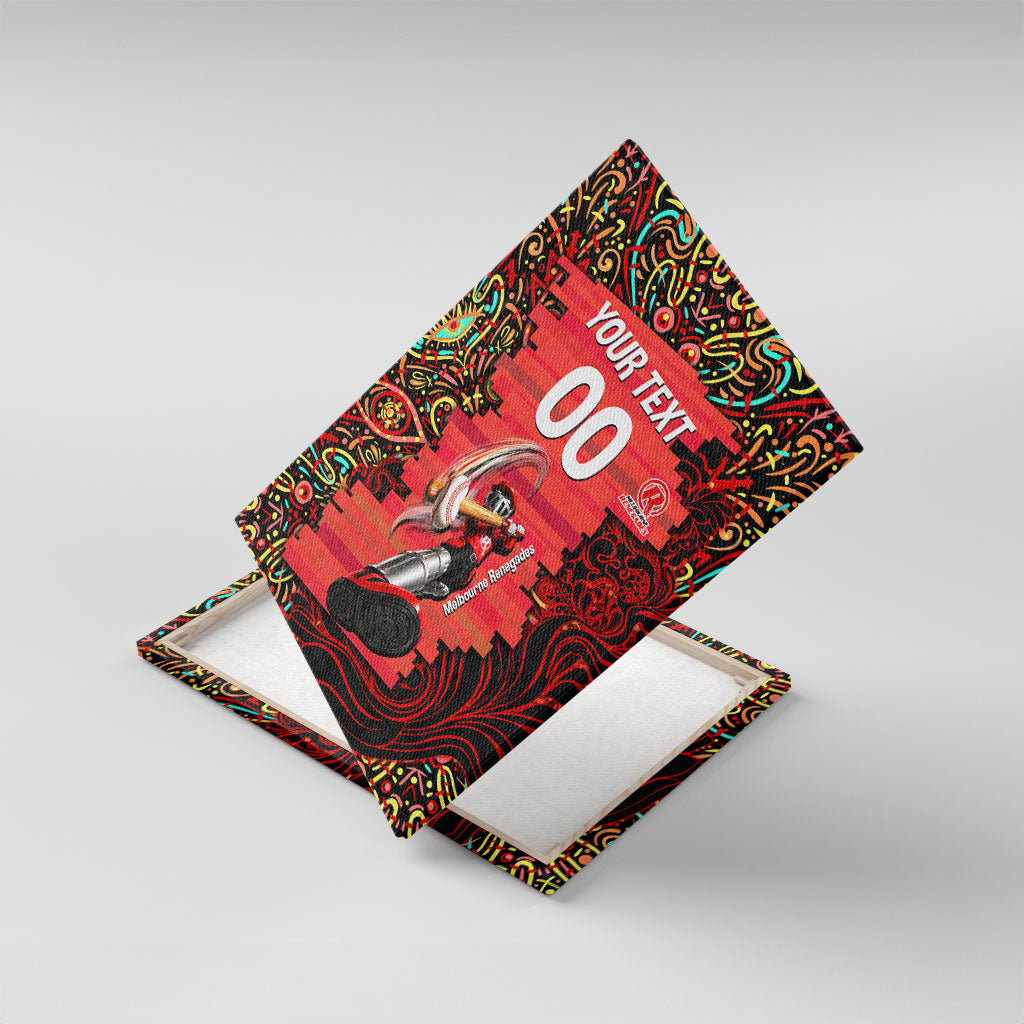 Personalized Melbourne Renegades Cricket Canvas Wall Art Hippie Psychedelic Pattern Vibrant Mandala Art Style