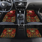 Personalized Melbourne Renegades Cricket Car Mats Hippie Psychedelic Pattern Vibrant Mandala Art Style