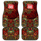 Personalized Melbourne Renegades Cricket Car Mats Hippie Psychedelic Pattern Vibrant Mandala Art Style