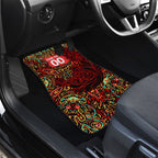 Personalized Melbourne Renegades Cricket Car Mats Hippie Psychedelic Pattern Vibrant Mandala Art Style