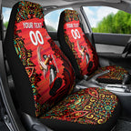 Personalized Melbourne Renegades Cricket Car Seat Cover Hippie Psychedelic Pattern Vibrant Mandala Art Style