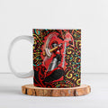 Personalized Melbourne Renegades Cricket Ceramic Mug Hippie Psychedelic Pattern Vibrant Mandala Art Style