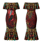 Personalized Melbourne Renegades Cricket Couples Matching Mermaid Dress and Hawaiian Shirt Hippie Psychedelic Pattern Vibrant Mandala Art Style