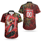 Personalized Melbourne Renegades Cricket Couples Matching Puletasi and Hawaiian Shirt Hippie Psychedelic Pattern Vibrant Mandala Art Style