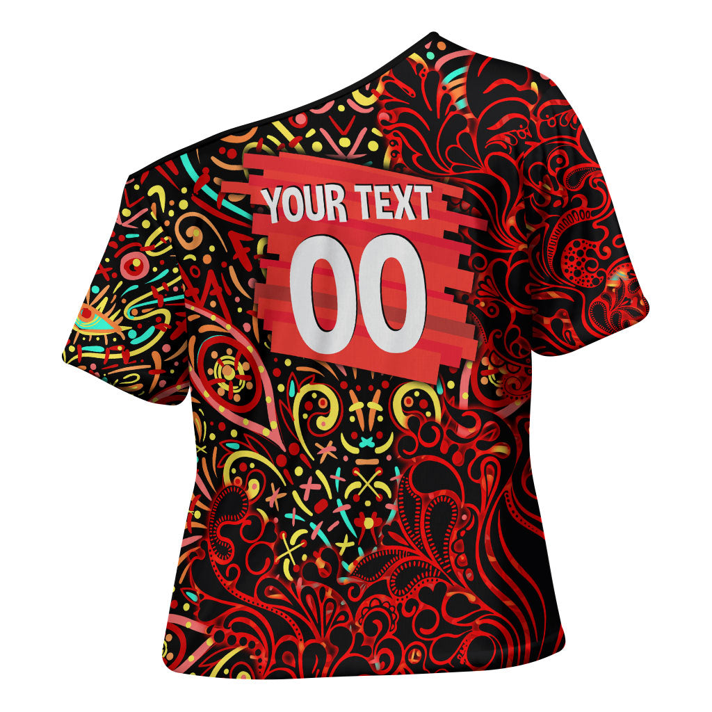 Personalized Melbourne Renegades Cricket Cross Shoulder Shirt Hippie Psychedelic Pattern Vibrant Mandala Art Style