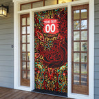 Personalized Melbourne Renegades Cricket Door Cover Hippie Psychedelic Pattern Vibrant Mandala Art Style