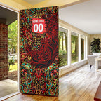 Personalized Melbourne Renegades Cricket Door Cover Hippie Psychedelic Pattern Vibrant Mandala Art Style