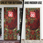 Personalized Melbourne Renegades Cricket Door Cover Hippie Psychedelic Pattern Vibrant Mandala Art Style