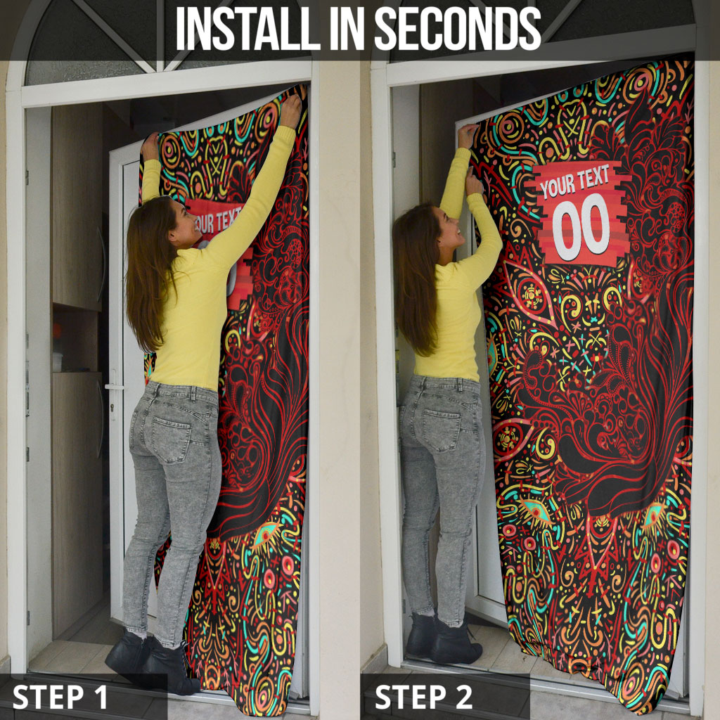 Personalized Melbourne Renegades Cricket Door Cover Hippie Psychedelic Pattern Vibrant Mandala Art Style