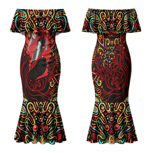 Personalized Melbourne Renegades Cricket Family Matching Mermaid Dress and Hawaiian Shirt Hippie Psychedelic Pattern Vibrant Mandala Art Style
