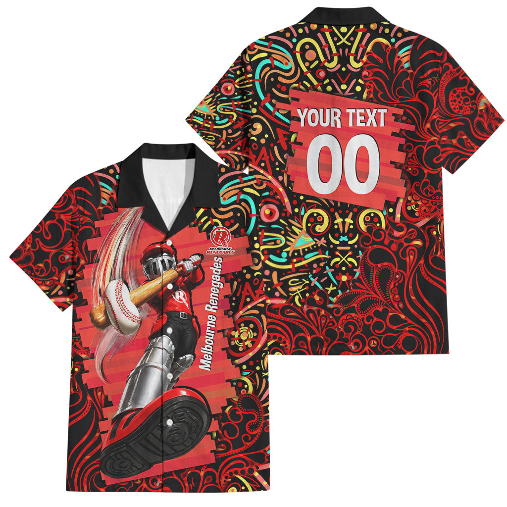 Personalized Melbourne Renegades Cricket Family Matching Mermaid Dress and Hawaiian Shirt Hippie Psychedelic Pattern Vibrant Mandala Art Style