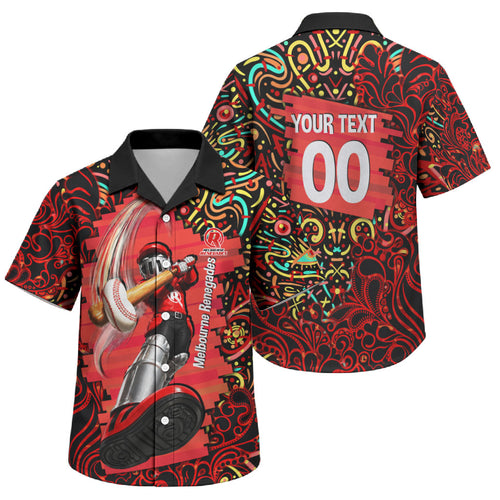 Personalized Melbourne Renegades Cricket Family Matching Puletasi and Hawaiian Shirt Hippie Psychedelic Pattern Vibrant Mandala Art Style
