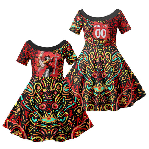 Personalized Melbourne Renegades Cricket Family Matching Summer Maxi Dress and Hawaiian Shirt Hippie Psychedelic Pattern Vibrant Mandala Art Style