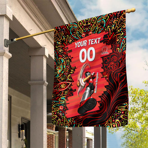 Personalized Melbourne Renegades Cricket Garden Flag Hippie Psychedelic Pattern Vibrant Mandala Art Style